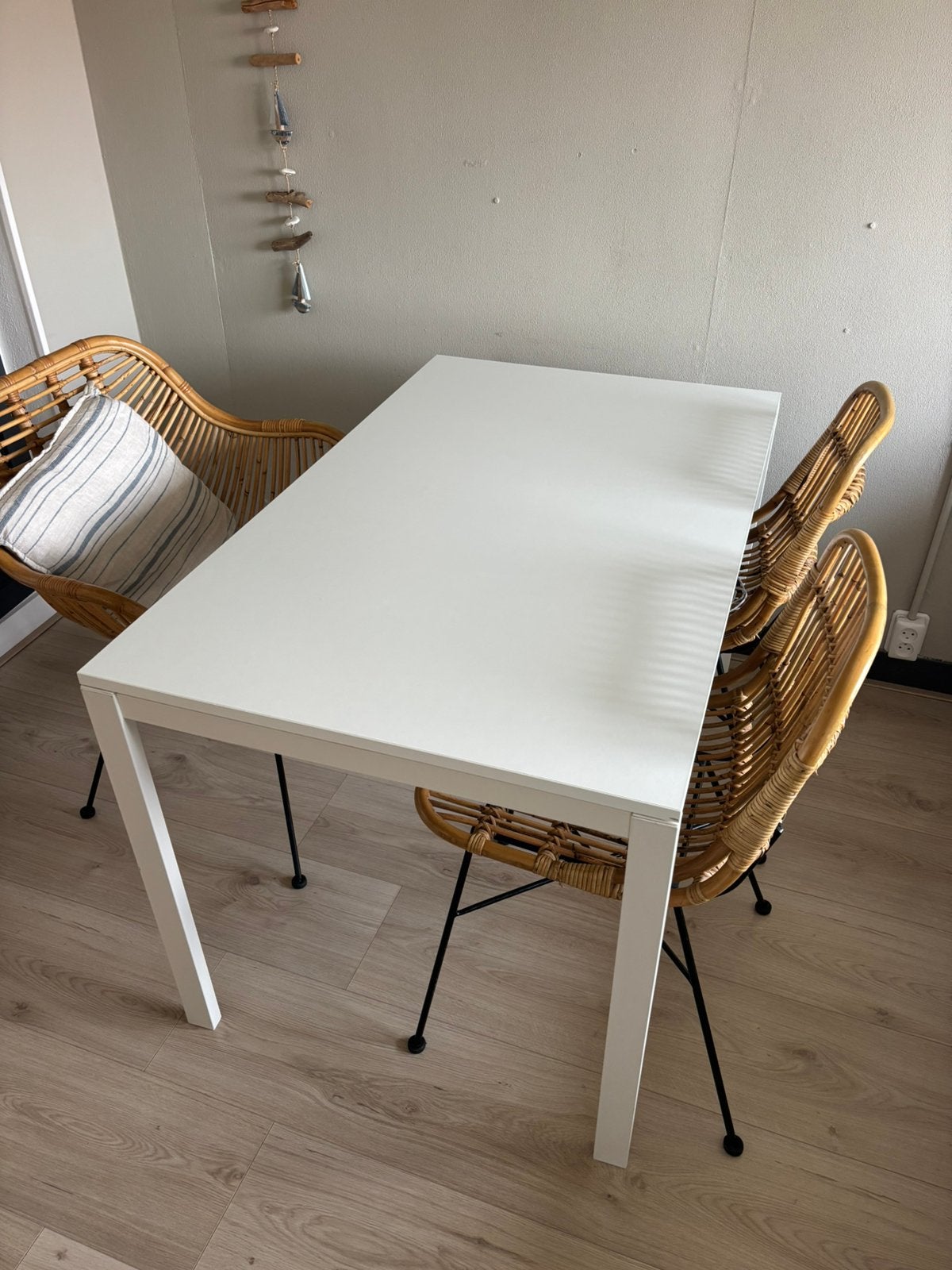 Witte eettafel, Ophalen, 50 tot 100 cm, 100 tot 150 cm, Nieuw