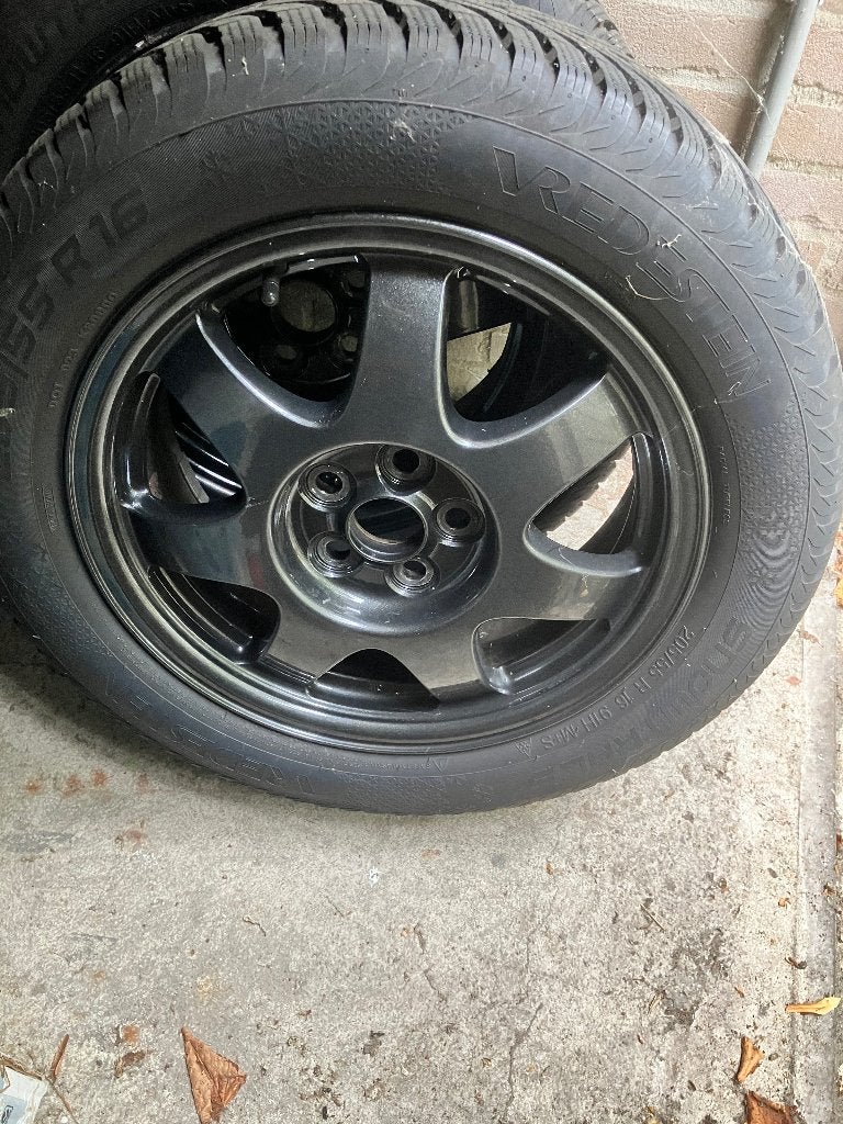 Toyota Prius originele lichtmetalen velgen met winterbanden, Ophalen, Gebruikt, 16 inch, Banden en Velgen