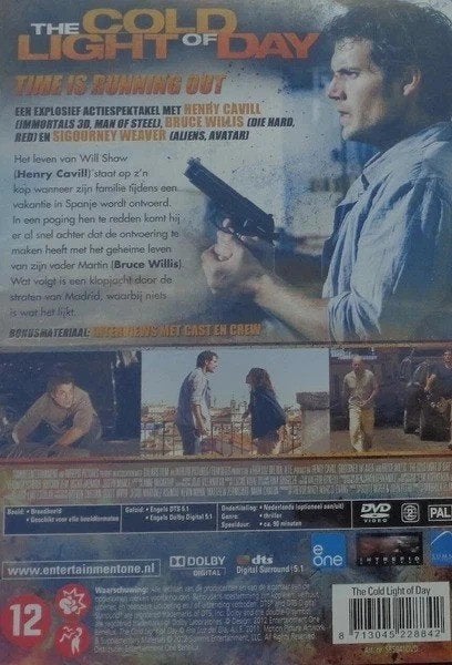 The Cold Light Of Day DVD Nederlandse ondertiteling Engels, Inclusief DVD, Verzenden, Zo goed als nieuw, Vanaf 12 jaar