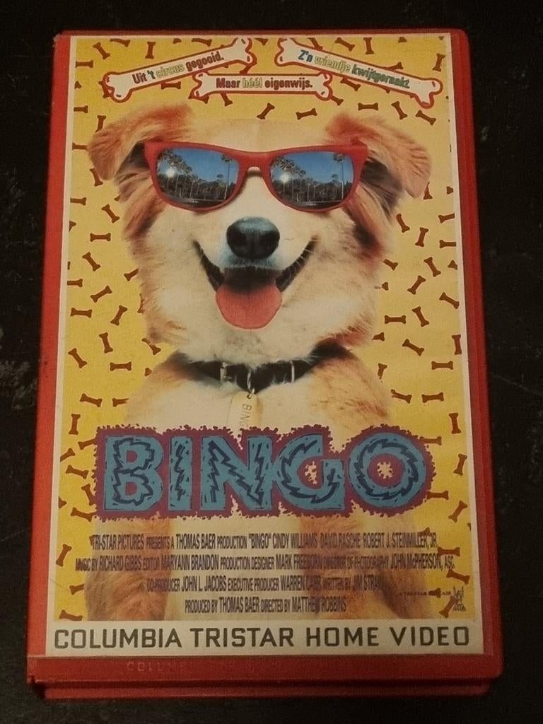 Bingo VHS - Komische Avonturenfilm met Hond, Alle leeftijden, Ophalen of Verzenden, Gebruikt, Komedie