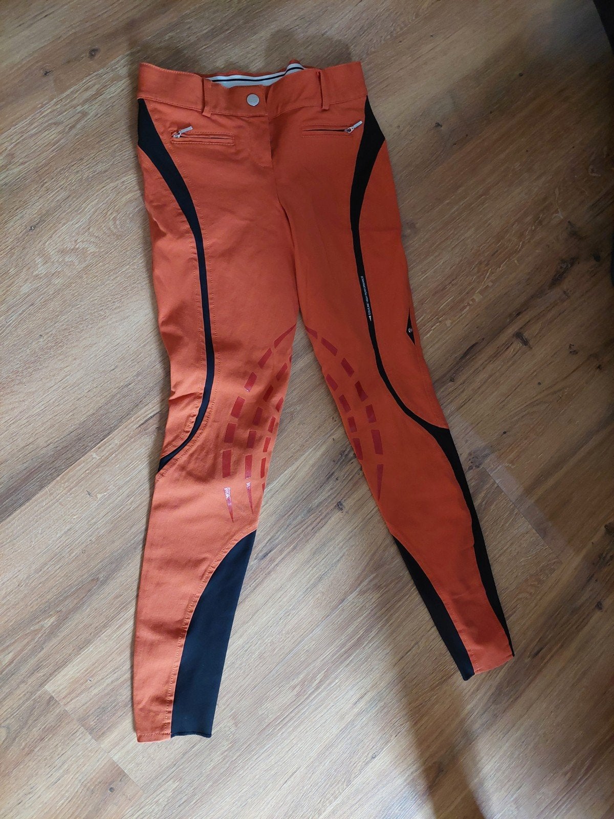 Equiline Oranje rijbroek met zwarte details, Oranje, Overige merken, Veelzijdigheid, Dames