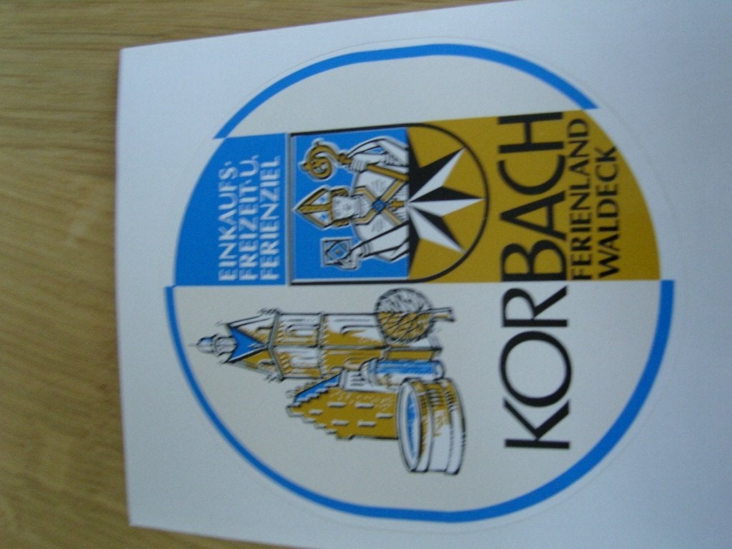 sticker duitsland korbach ferienland waldeck, Ophalen, Zo goed als nieuw