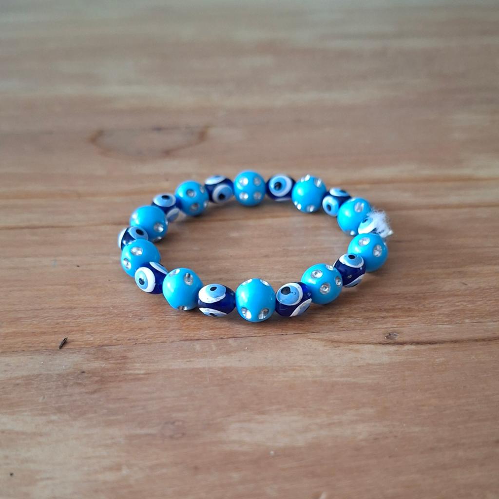 Evil Eye Beaded Bracelet, Ophalen of Verzenden, Nieuw, Blauw, Met bedels of kralen