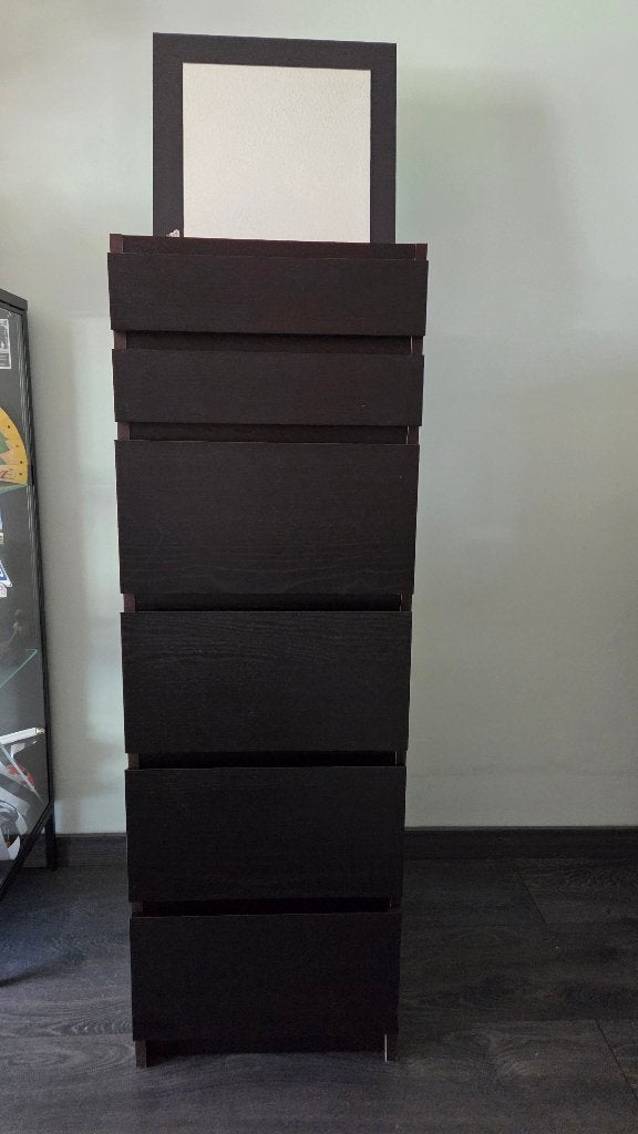 Ikea Malm ladekast met spiegel, Huis en Inrichting, Kasten | Ladekasten, Ophalen, Overige materialen, Minder dan 50 cm, Gebruikt