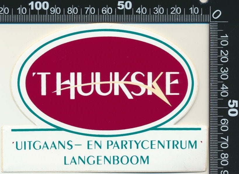 Sticker: Het Huukske - Langenboom, Ophalen of Verzenden, Zo goed als nieuw, Bedrijf of Vereniging