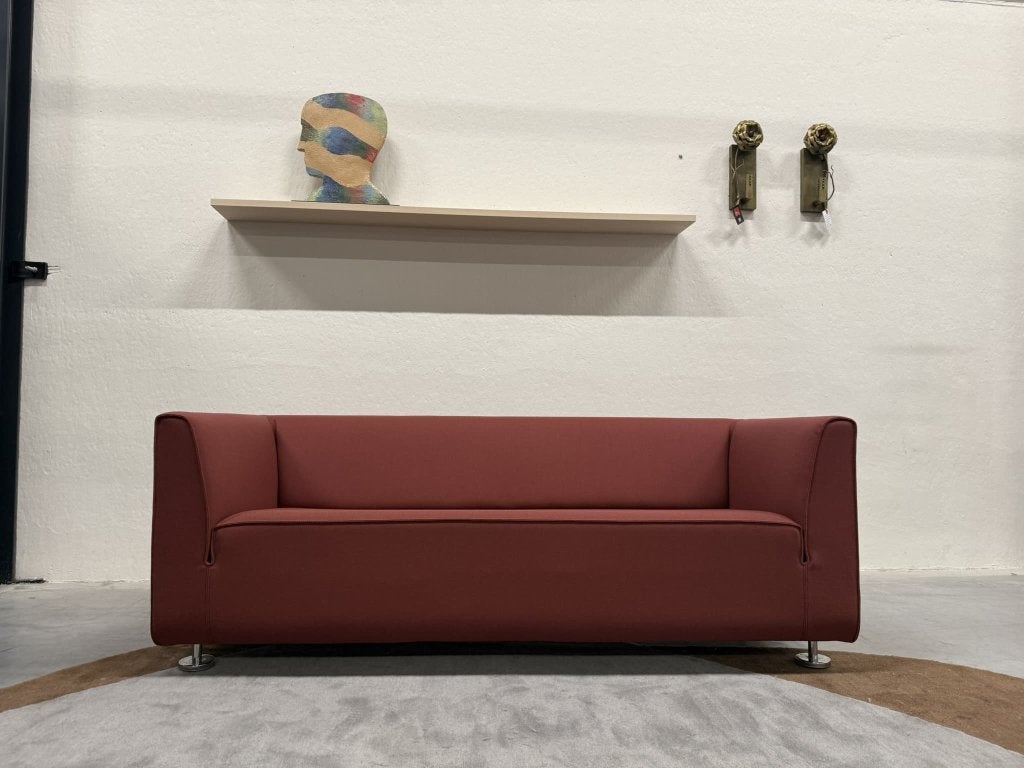 Nieuw Gelderland 4800 2,5 zits bank rood stof 190, 150 tot 200 cm, Ophalen of Verzenden, Rechte bank, Info@gelderlanddesign.com