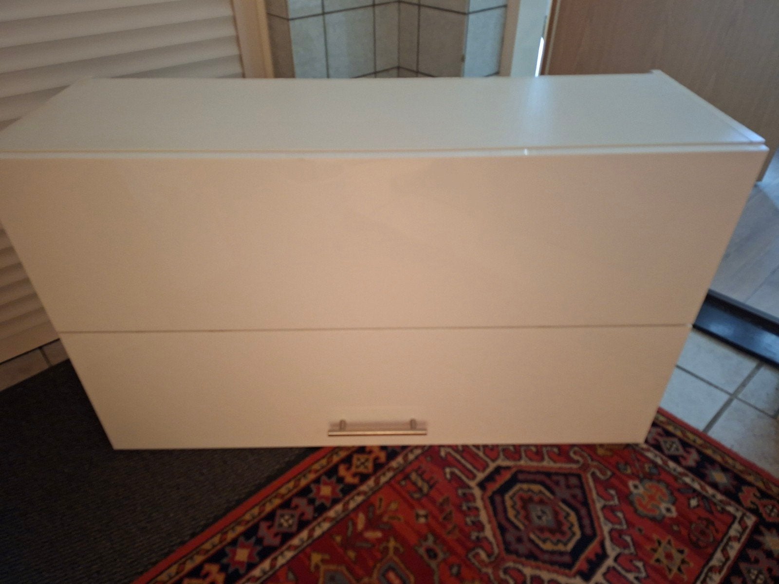 Hoogglans witte keukenkast met klep Z.G.A.N, Ophalen, Wit, 50 tot 100 cm, Zo goed als nieuw