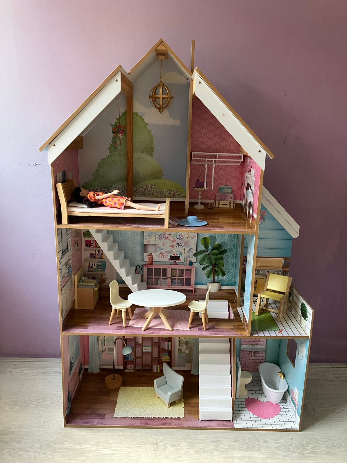 KidKraft Houten Poppenhuis met Meubels, Ophalen, Gebruikt, Barbie