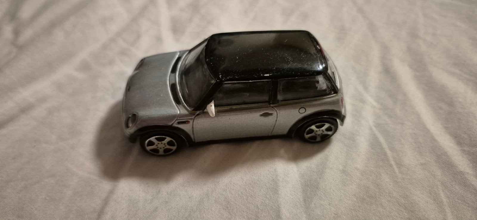 Mini Cooper speelgoedauto - Zilver met zwart dak, Ophalen, Gebruikt, Overige typen
