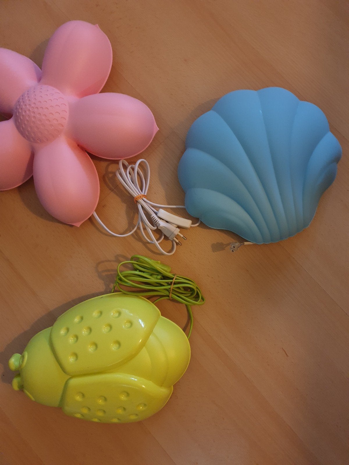 IKEA kinderlampen - bloem, schelp en lieveheersbeestje, Gebruikt, Ophalen of Verzenden, Roze, IKEA