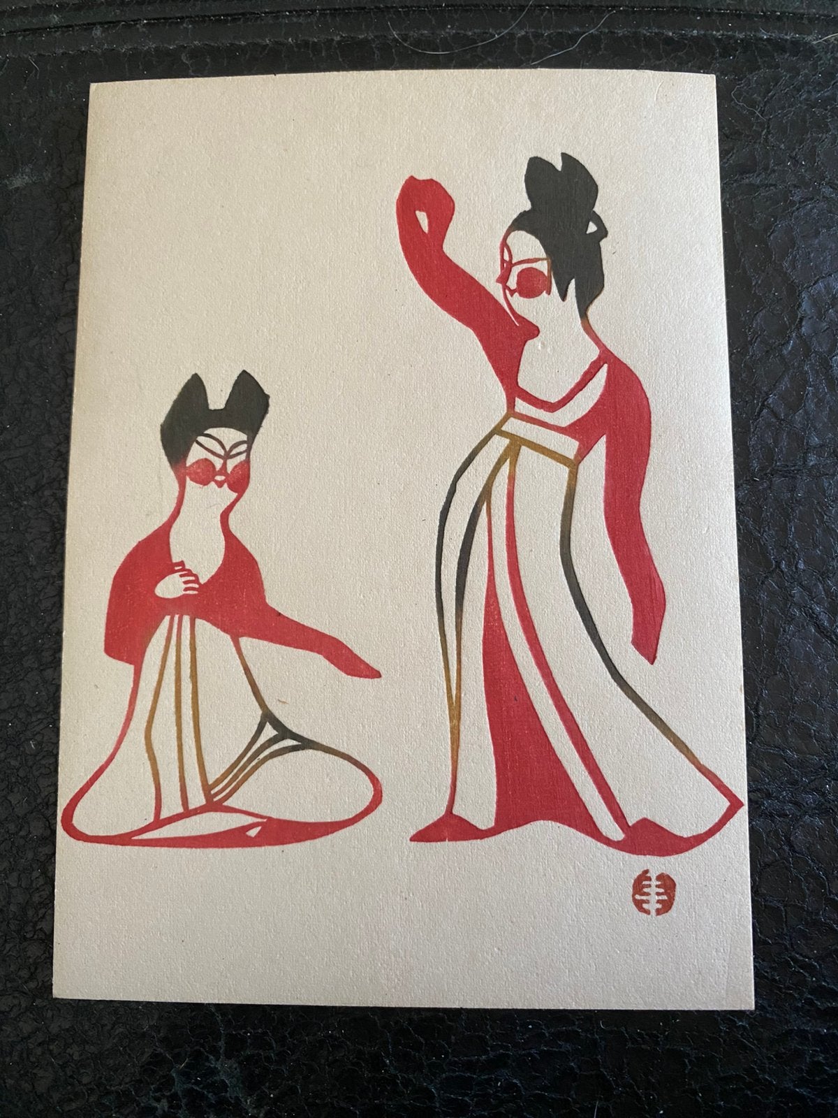 Japanse houtsnede Inagaki Toshijiro. 1902 - 1963. + Stempel, Antiek en Kunst, Ophalen of Verzenden, Papier/karton, Japan, Meerkleurig