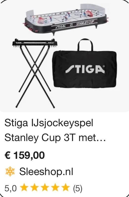 Stiga Stanley Cup IJshockeytafel - Complete set als nieuw, Ophalen of Verzenden, Zo goed als nieuw, Jongen of Meisje