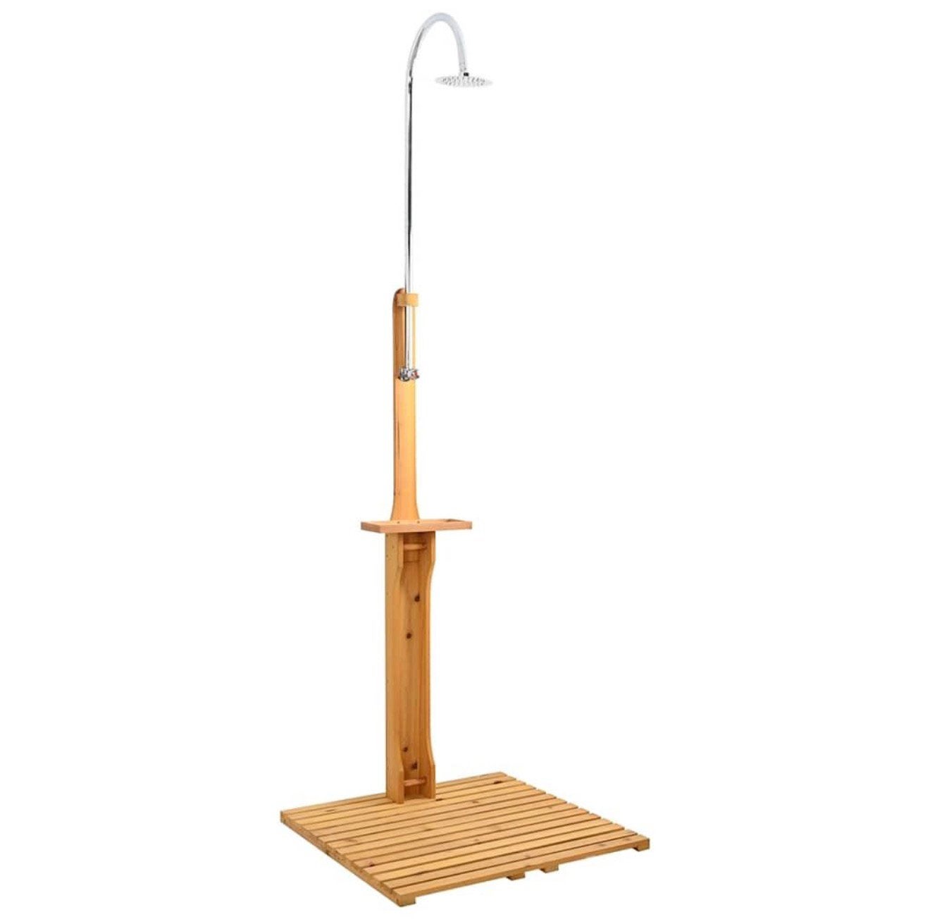 houten buitendouche met vlonder – nieuw en compleet, Zo goed als nieuw, Minder dan 100 cm, 25 tot 50 cm, 50 tot 100 cm