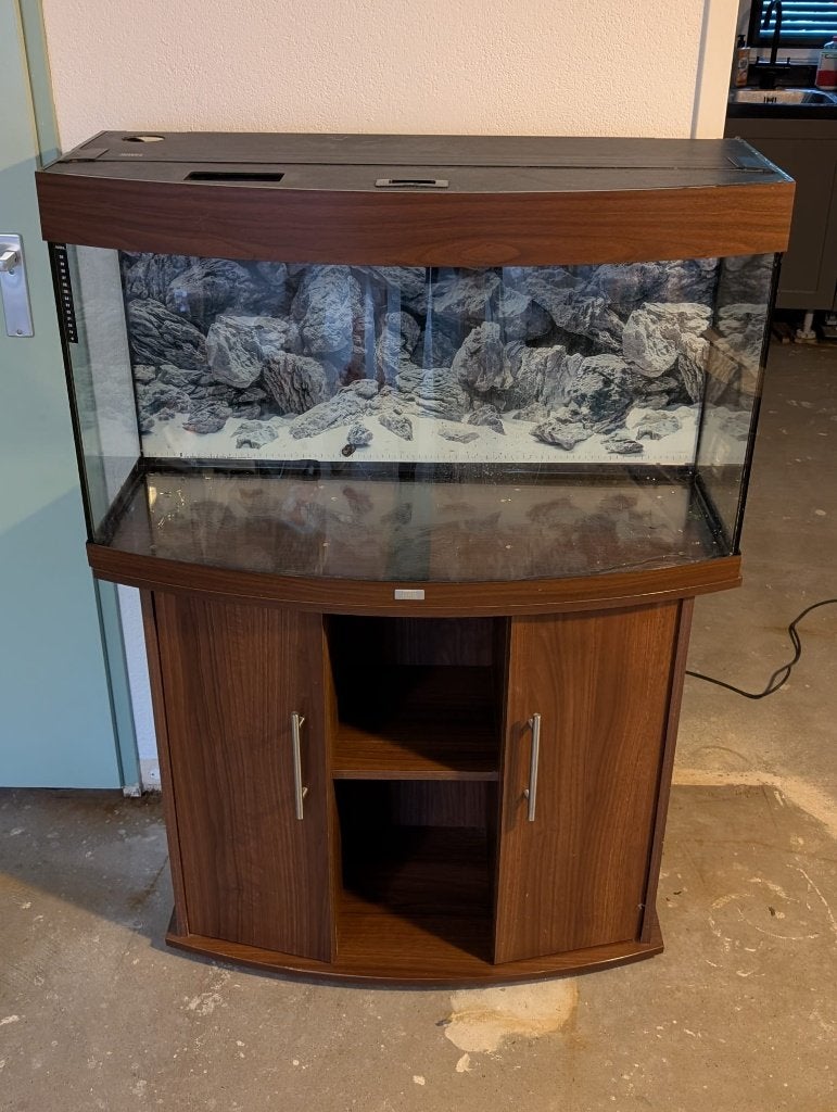 Aquarium Juwel Vision 180 liter donkerbruin met onderkast, Ophalen, Leeg aquarium, Juwel, Inclusief controller