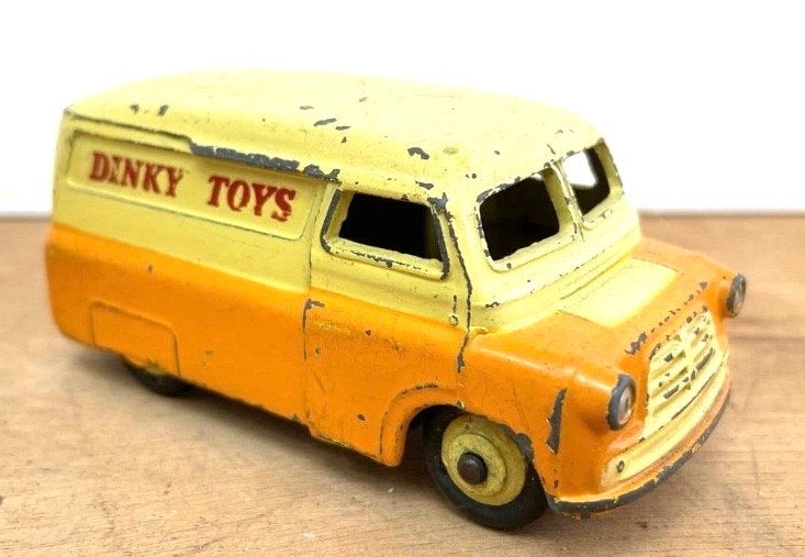 Vintage Dinky Toys Bedford Bestelwagen - Geel/Oranje, Ophalen of Verzenden, Gebruikt, Dinky Toys