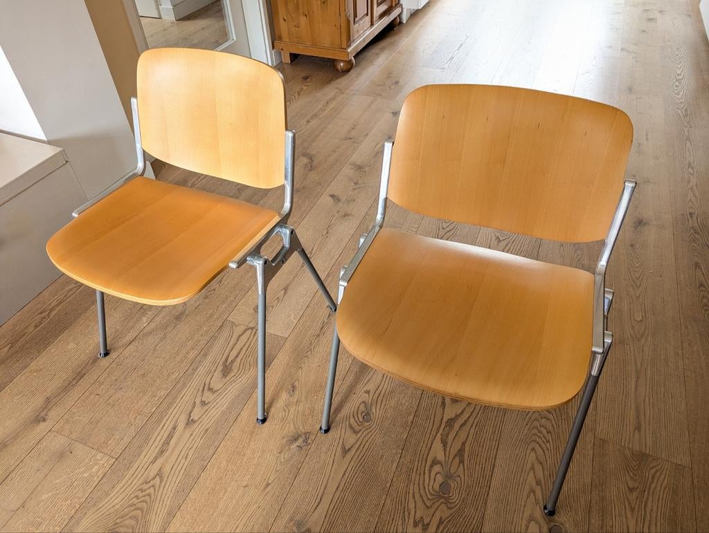 3 Vintage DSC 106 stoelen – Giancarlo Piretti for Castelli, Ophalen, Gebruikt, Twee, Overige kleuren