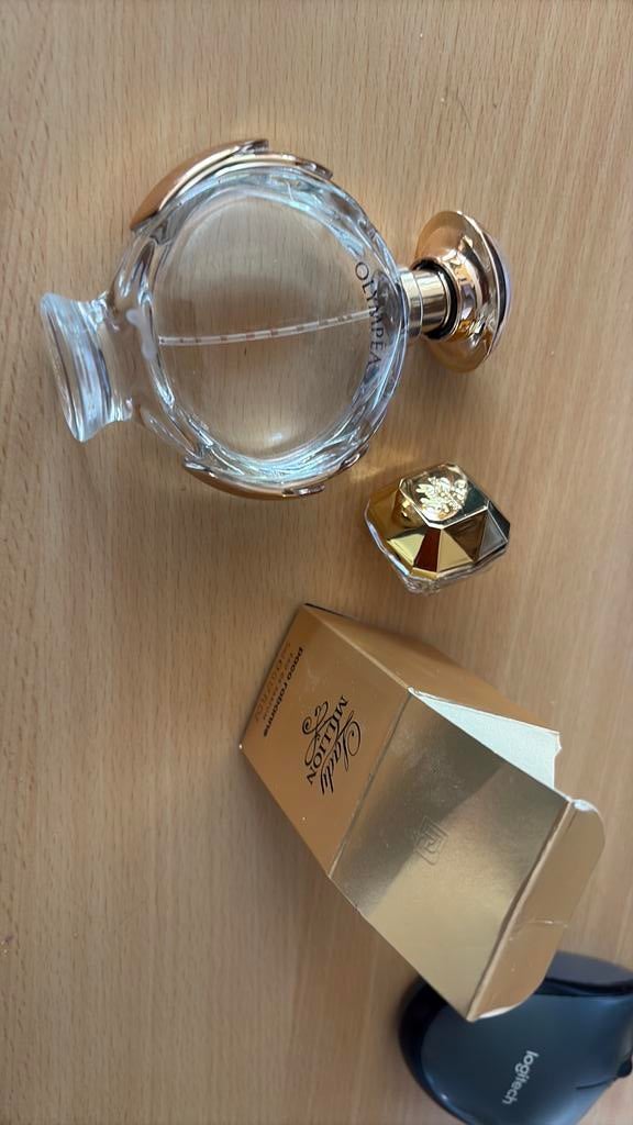 paco rabanne olypea (leeg )  lady million ( gevuld), Ophalen of Verzenden, Zo goed als nieuw