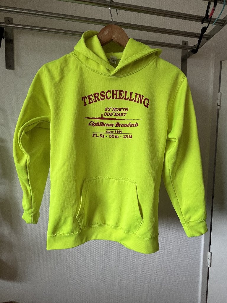 Terschelling trui Midsland Maat 12/13 jaar NEON geel, Ophalen of Verzenden, Zo goed als nieuw, Jongen of Meisje