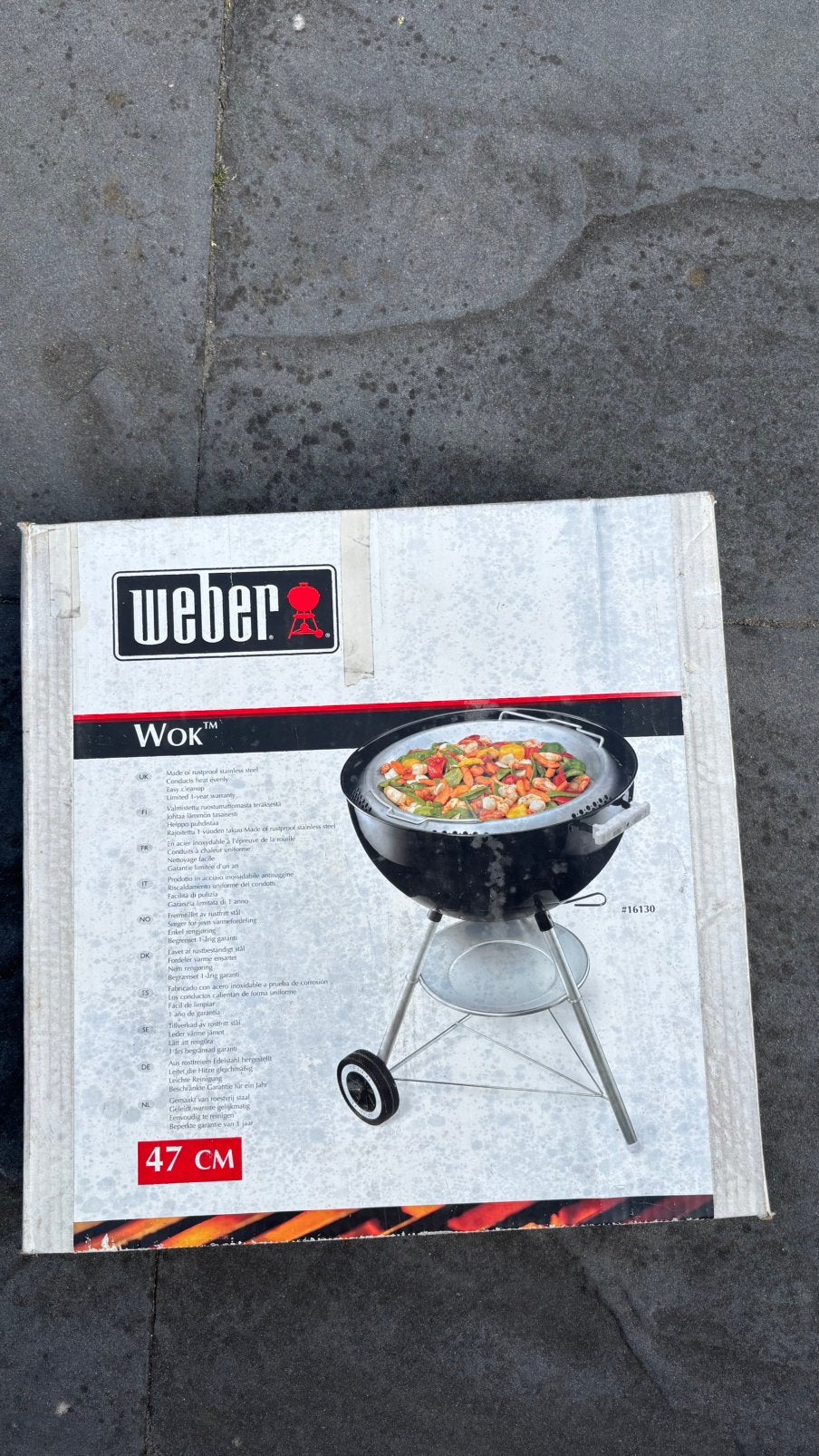 Weber wok 47cm, Ophalen, Zo goed als nieuw