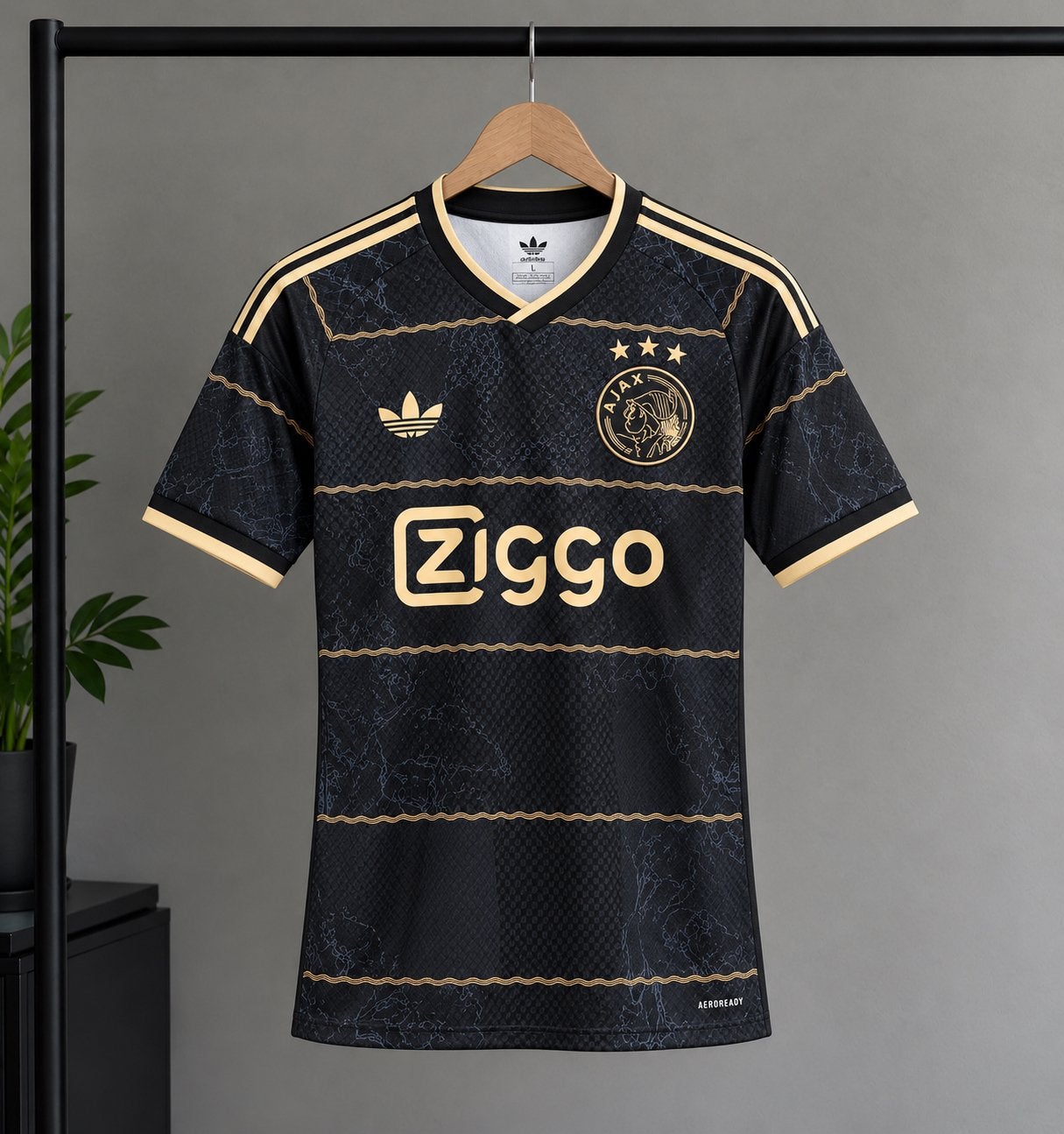 Ajax uitshirt 2026/2027 - Zwart/Goud, Ophalen of Verzenden, Nieuw, Overige maten, Zwart