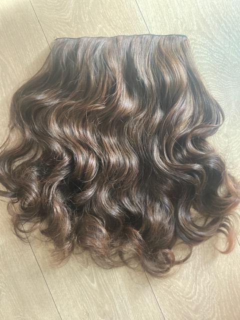 Mooie en volle clip-in haarstuk / extensions – lengte 50 cm, Sieraden, Tassen en Uiterlijk, Uiterlijk | Haarverzorging, Ophalen of Verzenden