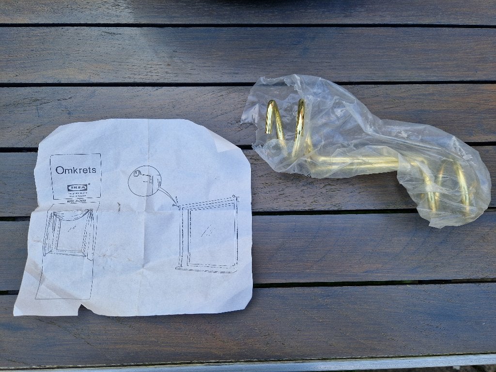 Omkrets Ikea gordijn beugels/drapperie beugels (GOUD), Ophalen, Nieuw
