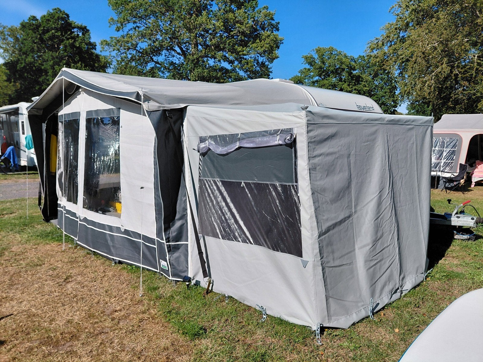 Obelink PVC uitbouw/erker met slaapcabine (2 personen), Caravans en Kamperen, Tenten, Ophalen, Zo goed als nieuw