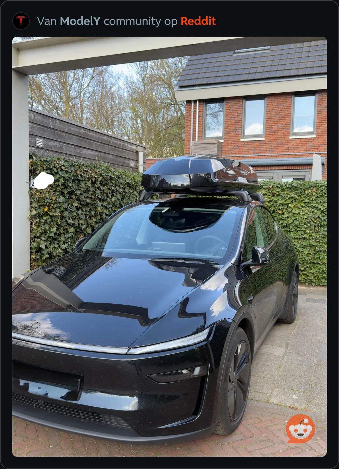 Te huur, dakdrager en koffer Tesla Model Y / Hapro Trivor, Ophalen, Nieuw