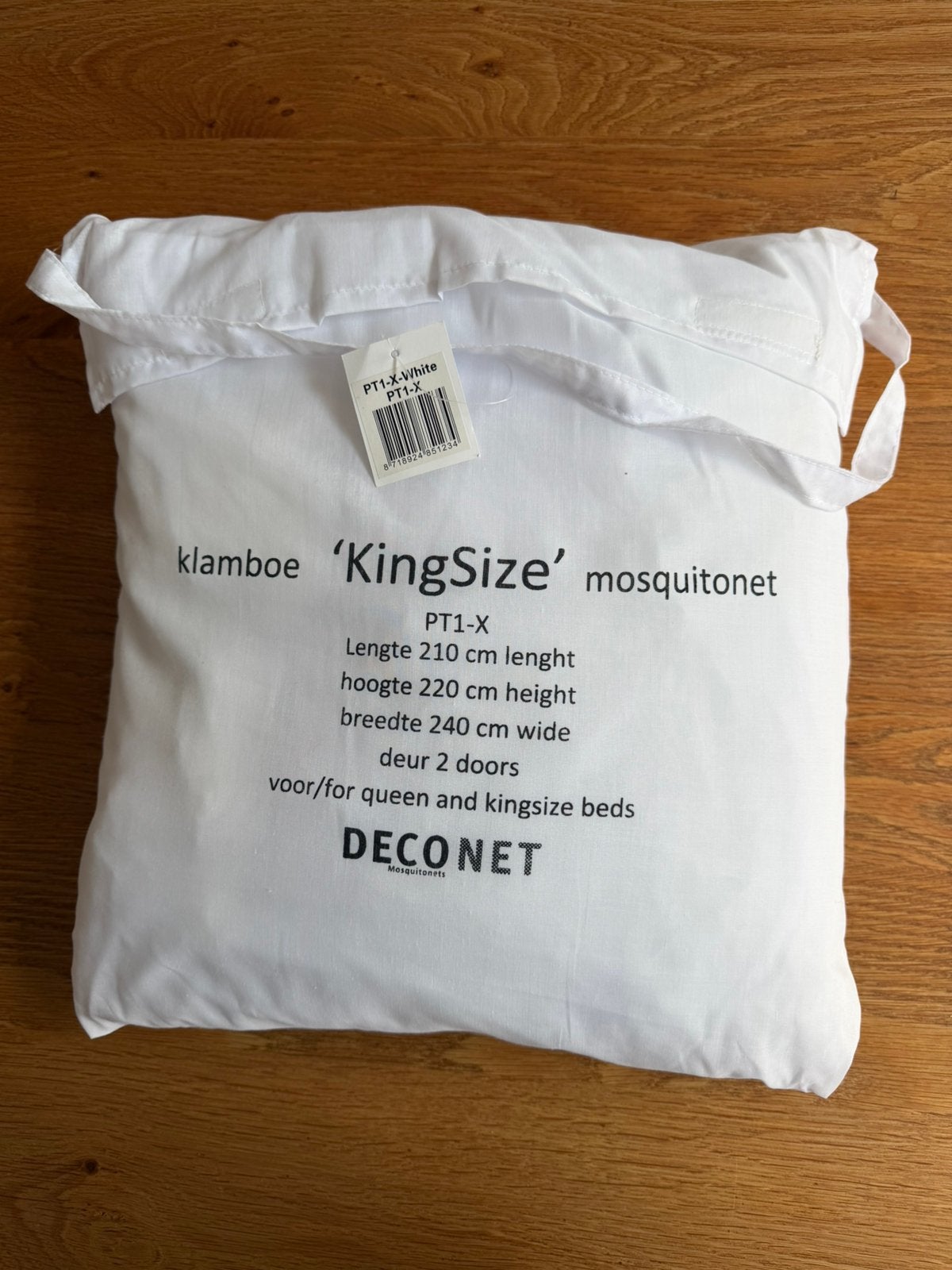 Klamboe Kingsize – L210 x B240cm – 2pers, Ophalen, Zo goed als nieuw, Tweepersoons, Dekbedovertrek