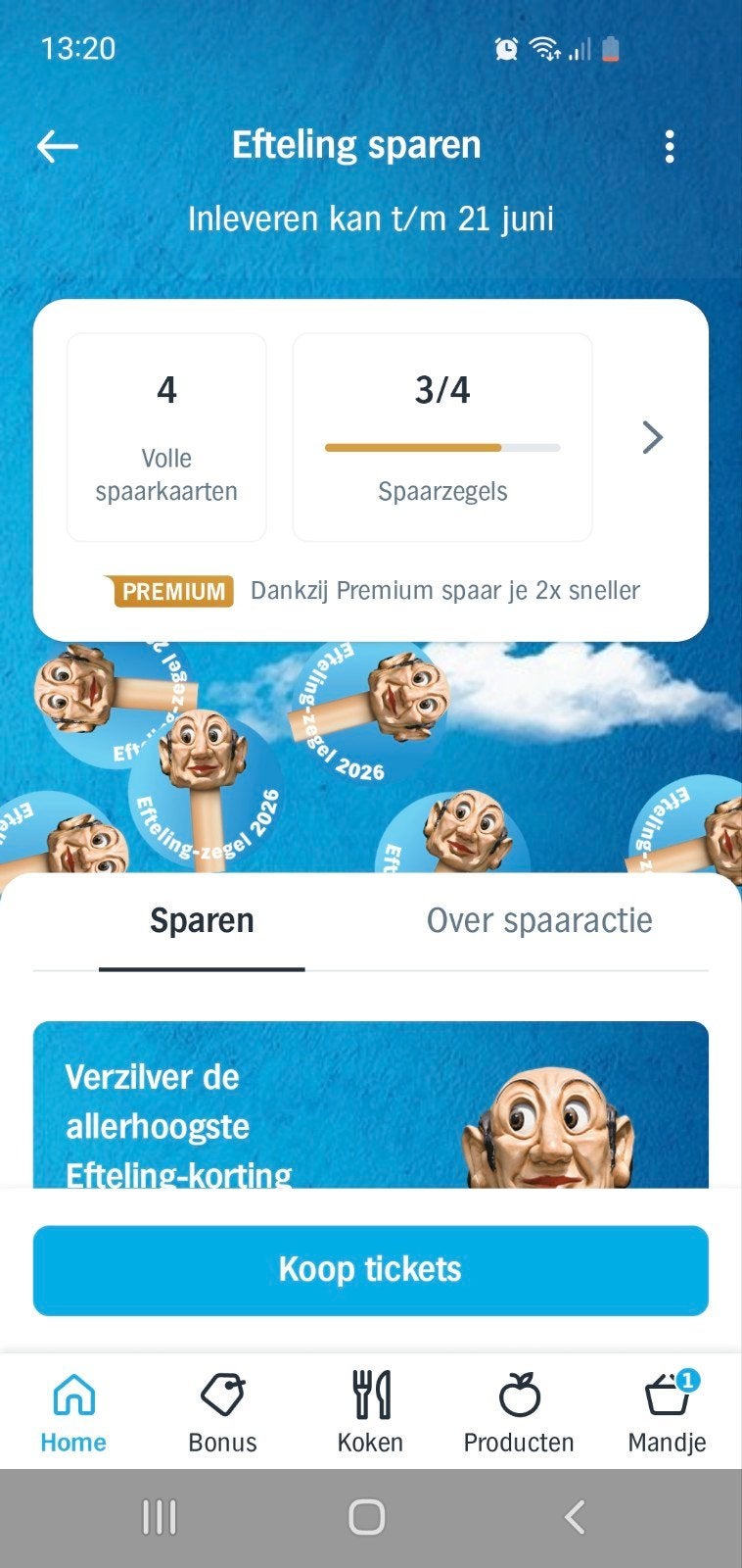 Efteling voucher spaar zegels, Ophalen, Button of Speldje