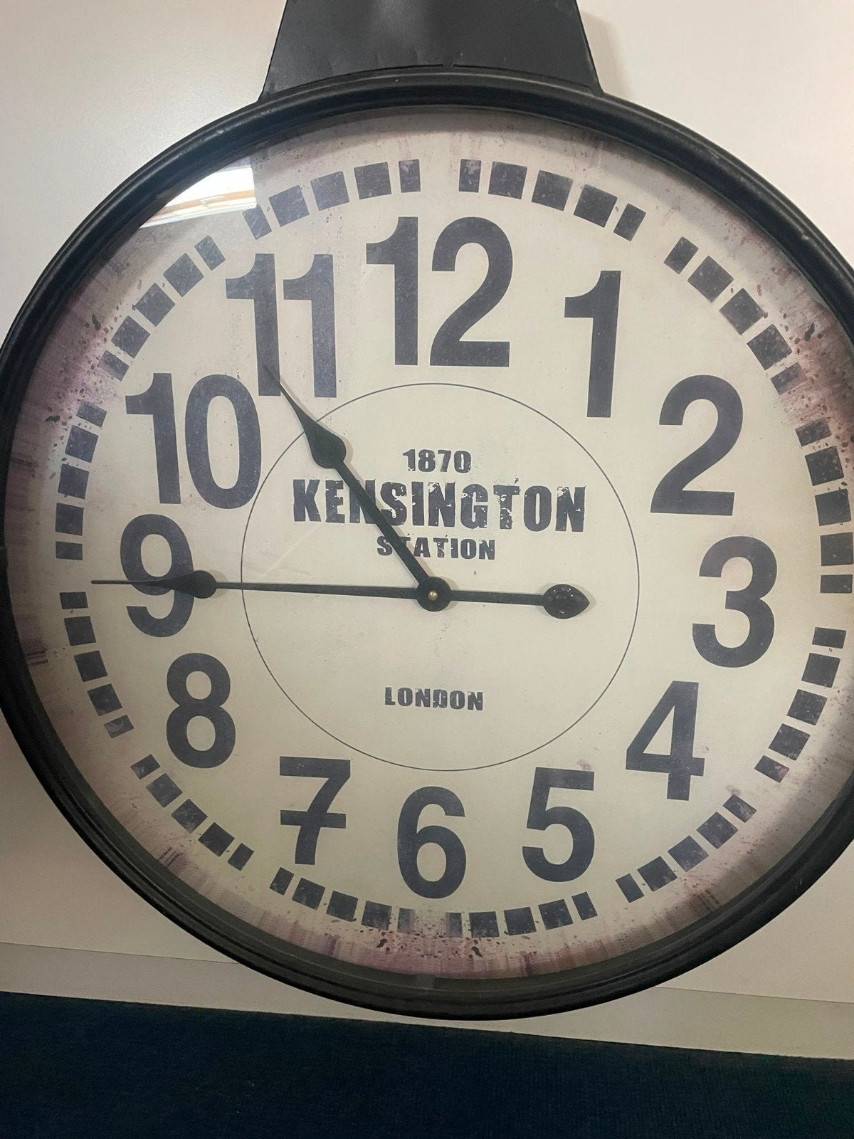 Grote Kensington Station Wandklok - Vintage Stijl, Ophalen of Verzenden, Gebruikt, Wandklok