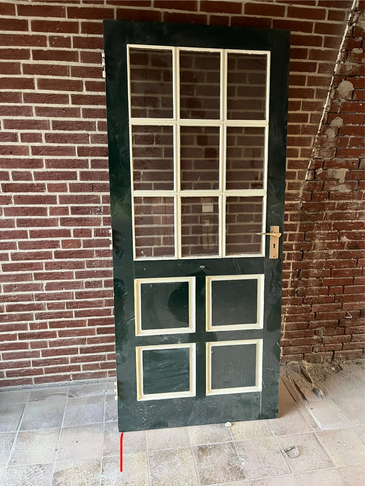 2x Buitendeur met glas - 88x201,5 cm, Gebruikt, 80 tot 100 cm, Ophalen of Verzenden, Buitendeur