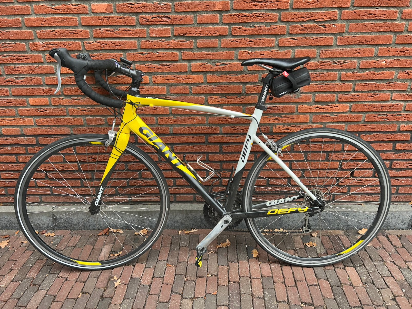Giant racefiets / wielrenfiets – geel, zwart & wit, Ophalen, Aluminium, Giant, Zo goed als nieuw