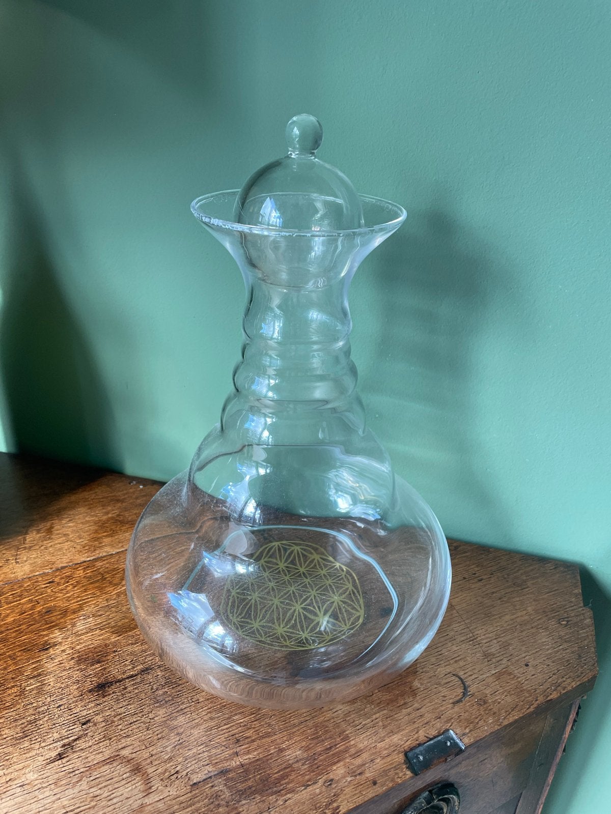 Golden Familie Alladin Glazen Karaf 2,3L Kristal Vitalizeren, Ophalen of Verzenden, Zo goed als nieuw, Glas, Klassiek
