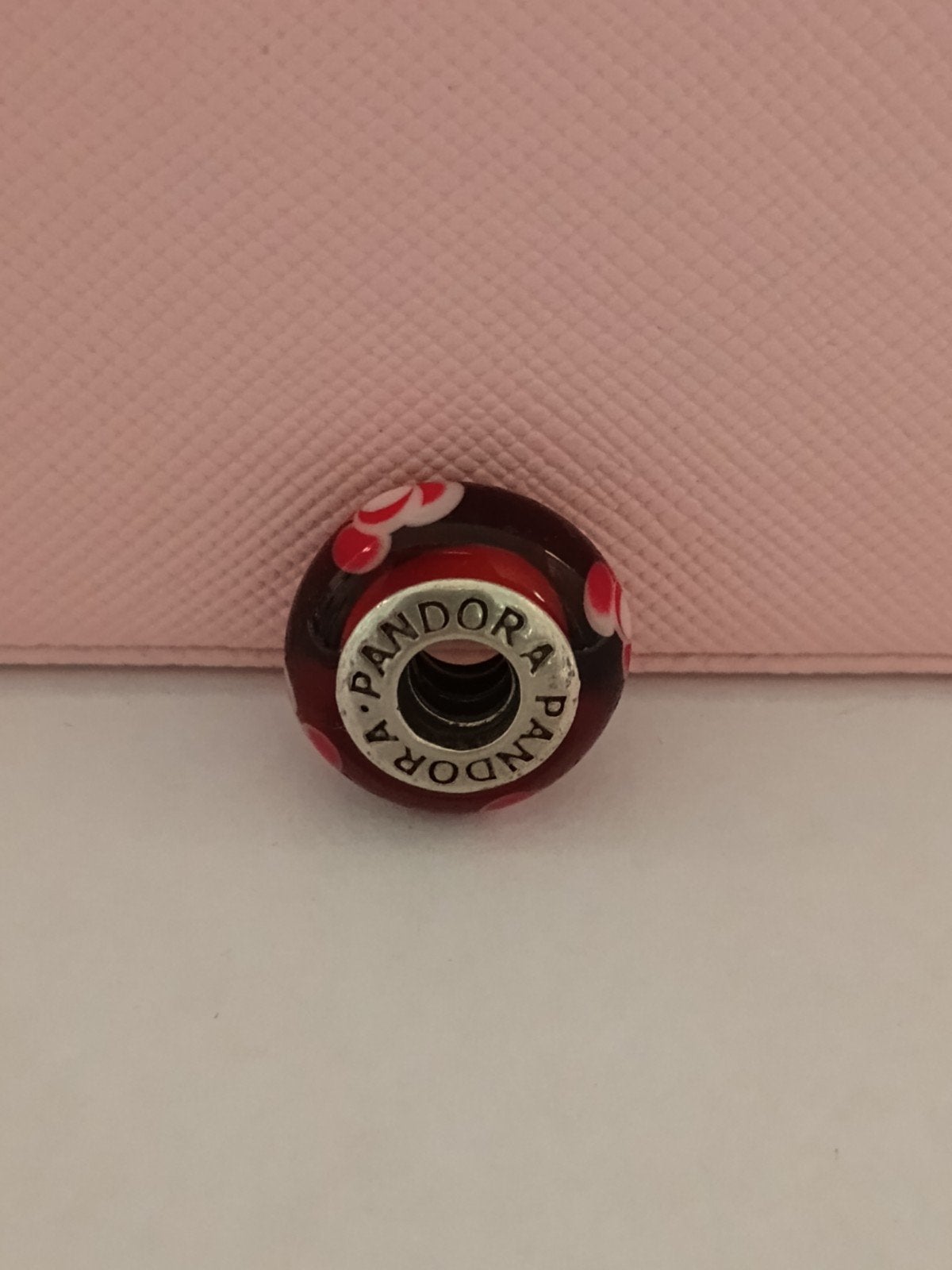 Pandora Muranoglas bedel, Verzenden, Gebruikt, Zilver, Pandora
