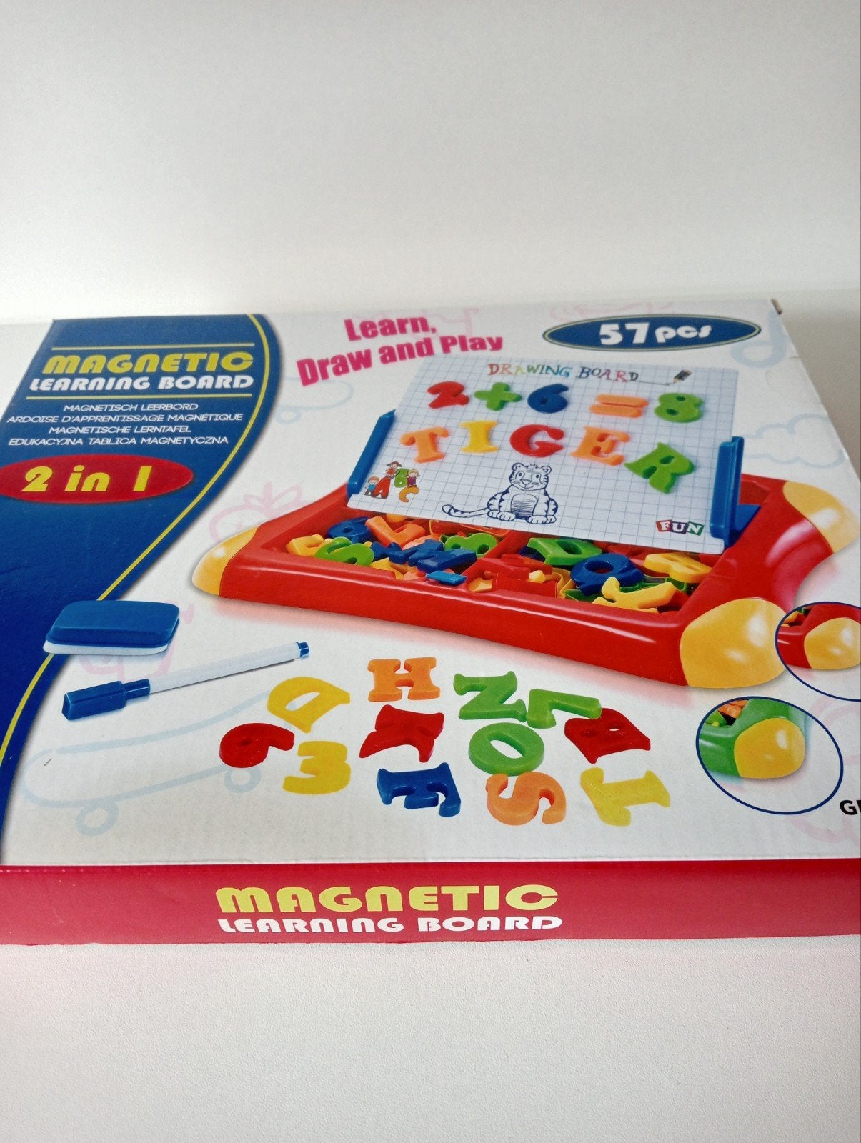 Magnetisch Leerbord 2-in-1 met Letters en Cijfers, Kinderen en Baby's, Speelgoed | Educatief en Creatief, Ophalen of Verzenden