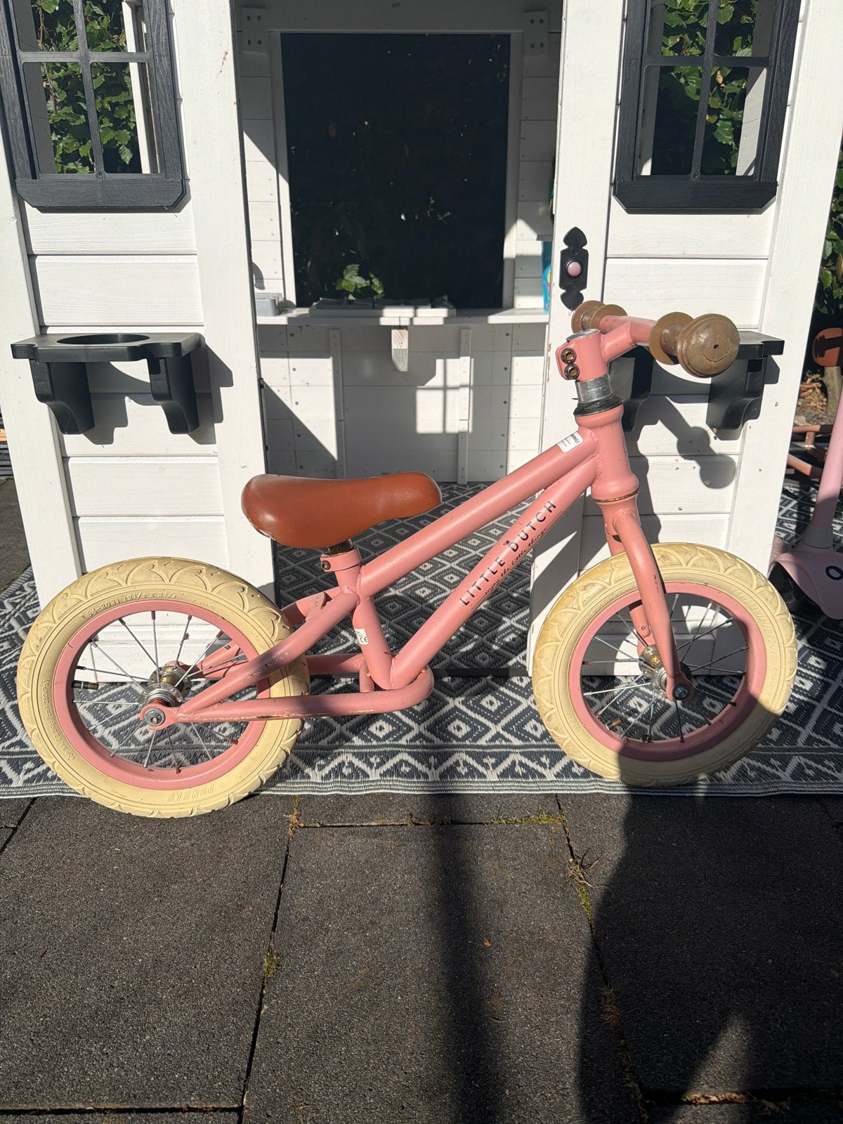 Little Dutch loopfiets roze, Ophalen, Gebruikt, Minder dan 16 inch
