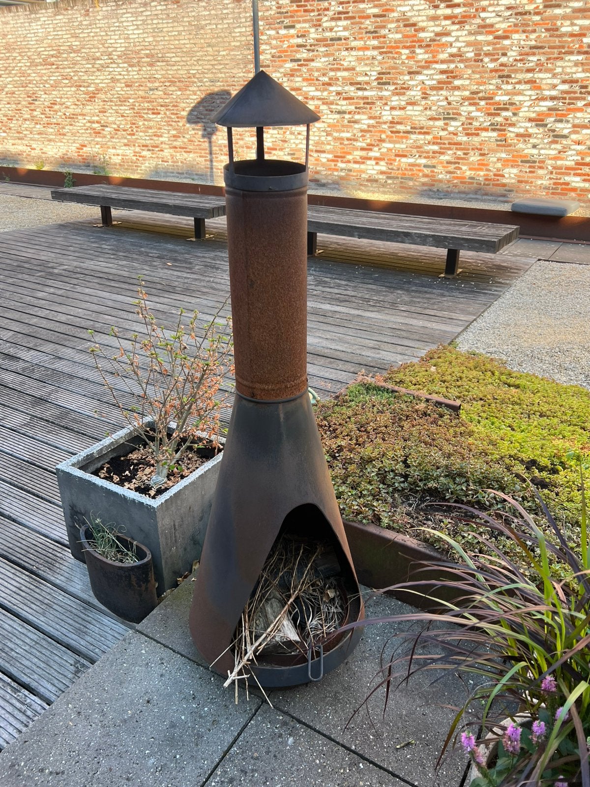 Mooie tuinhaard om een vuurtje te stoken, Ophalen, Gebruikt