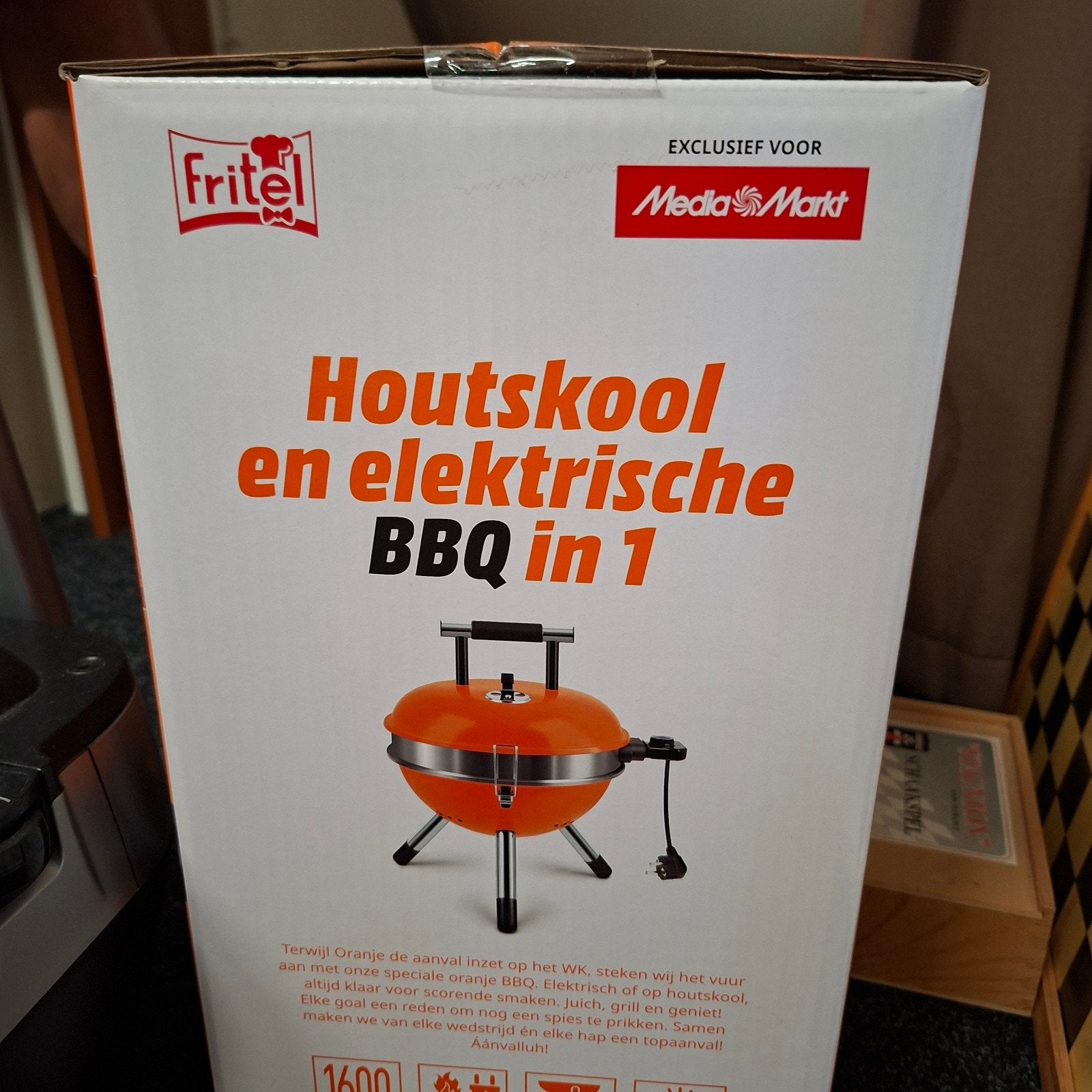 Fritel Houtskool en elektrische BBQ in 1 - WK Editie, Ophalen, Nieuw, Fritel