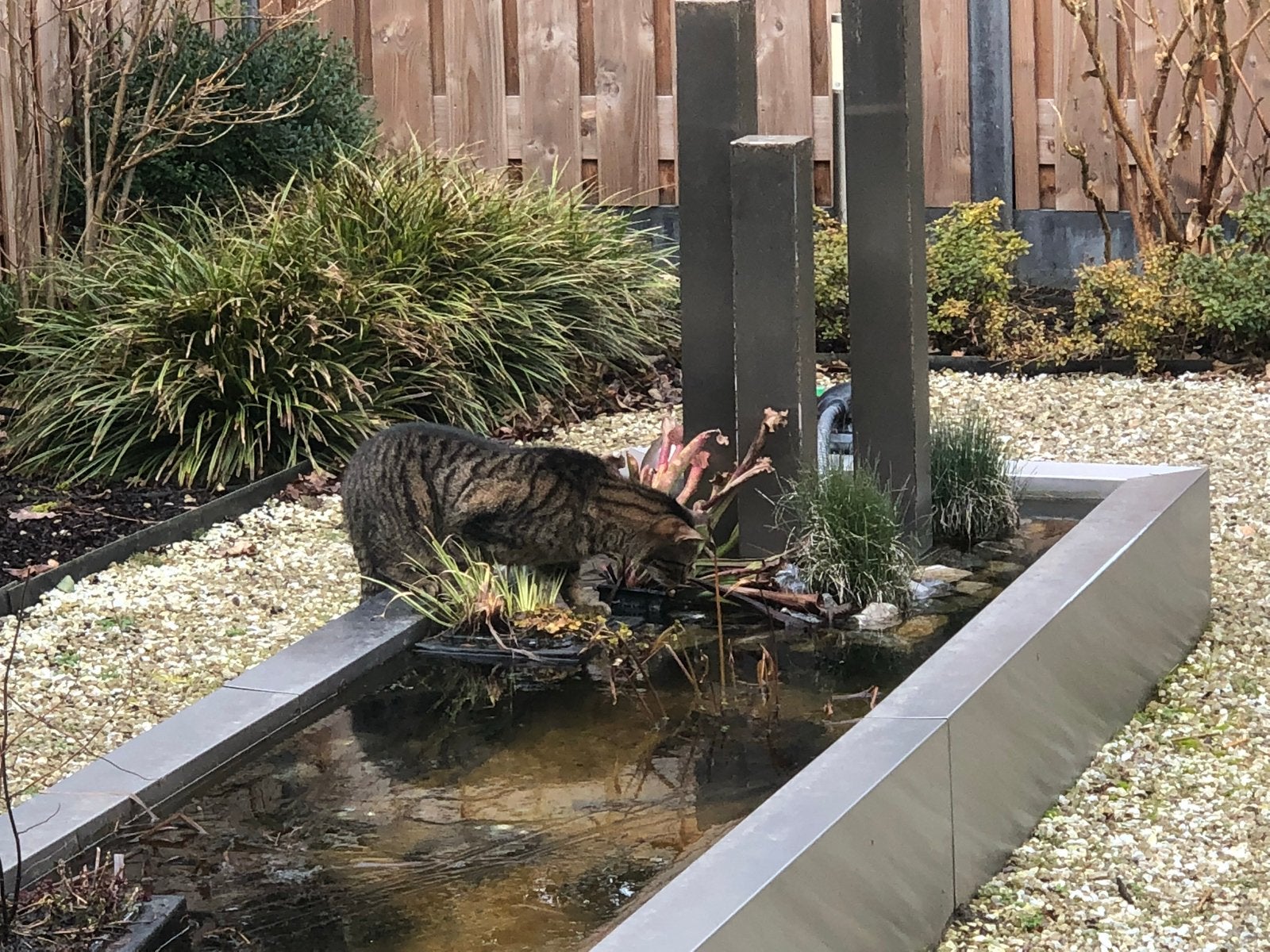 RVS Waterornament met 3 Zuilen, Tuin en Terras, Ophalen, Gebruikt, Rvs, Waterornament