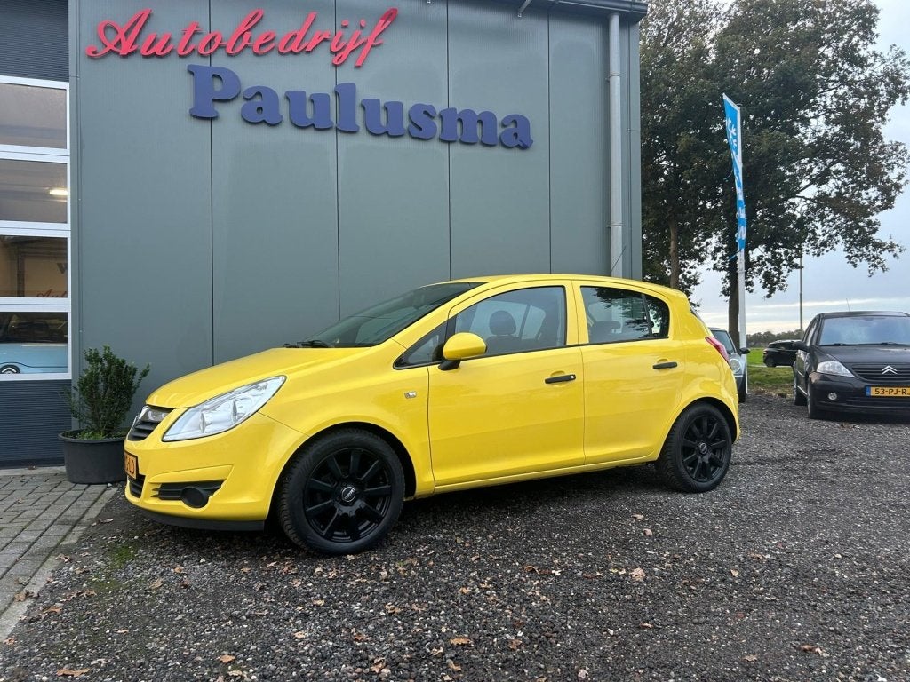 Opel Corsa 1.2-16V Essentia, Stof, Gebruikt, Zwart, 4 cilinders