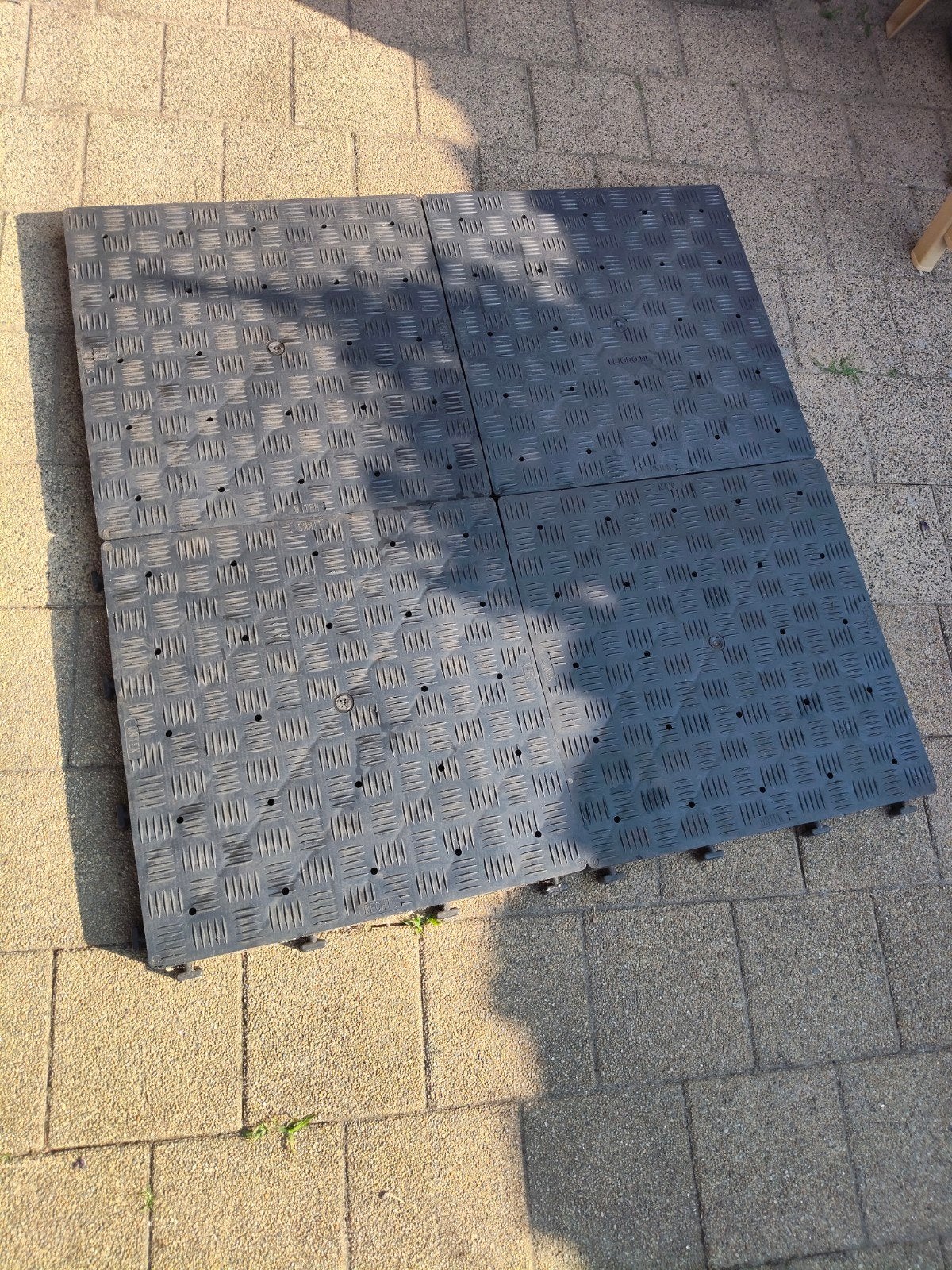 Robuuste kunststof terrastegels -, Ophalen, Kunststof, Gebruikt, 10 m² of meer