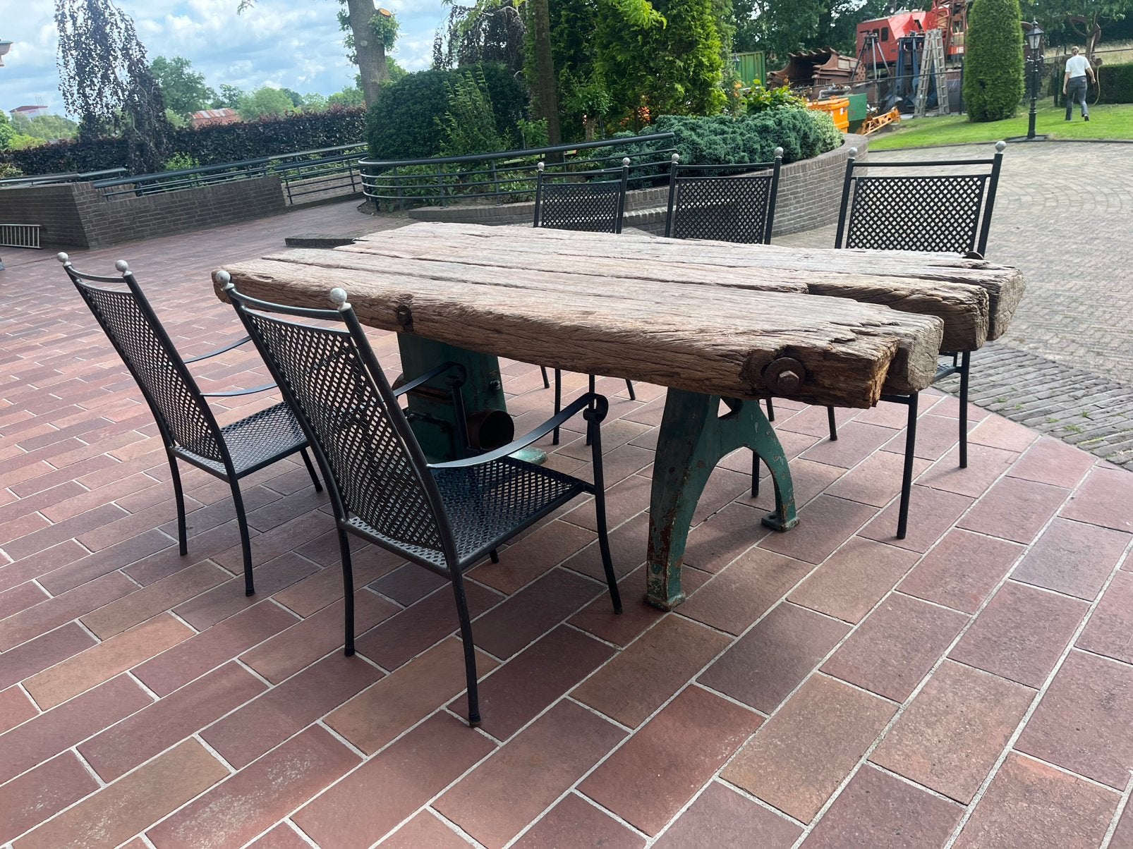 Tafel  retro disign, Ophalen, Zo goed als nieuw, Overige materialen, 2 zitplaatsen