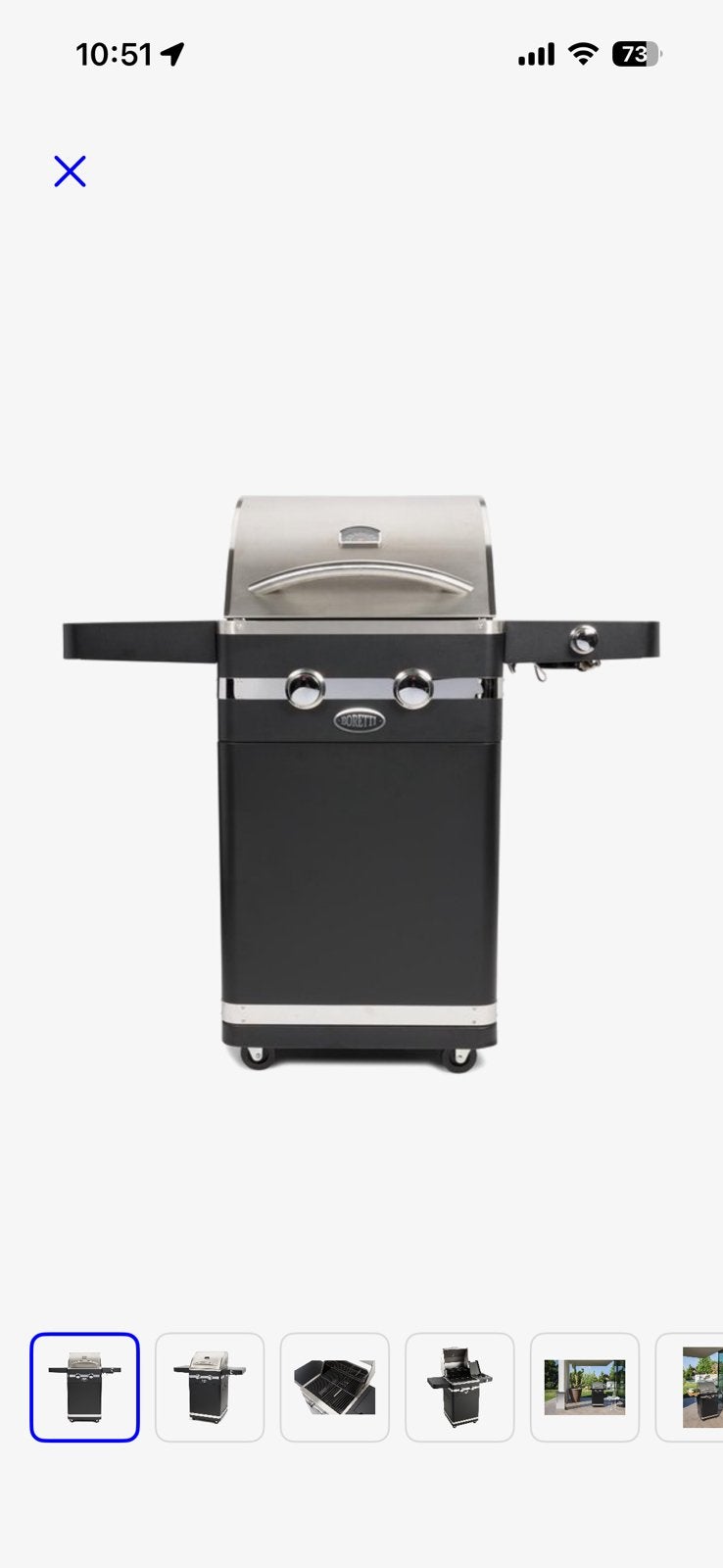 Boretti gas bbq bernini nero 2 gasbranders NIEUW, Tuin en Terras, Ophalen, Nieuw