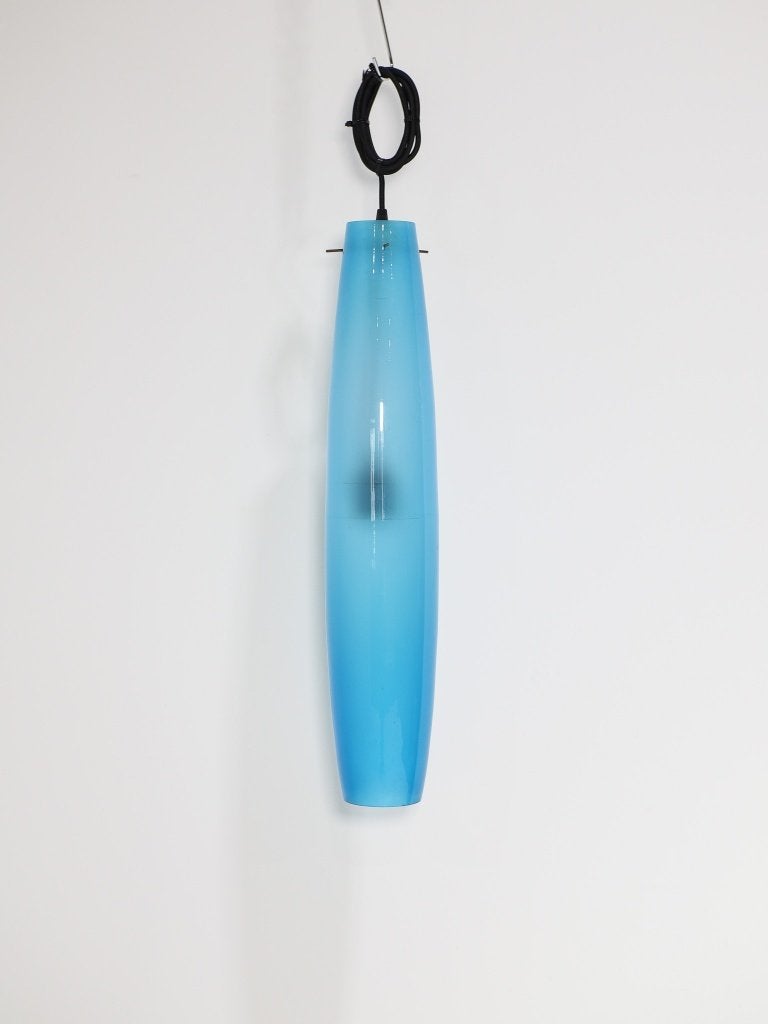 Murano glas hanglamp blauw Alessandro Pianon 1960s, Huis en Inrichting, -, -, E27 (groot), Ophalen of Verzenden
