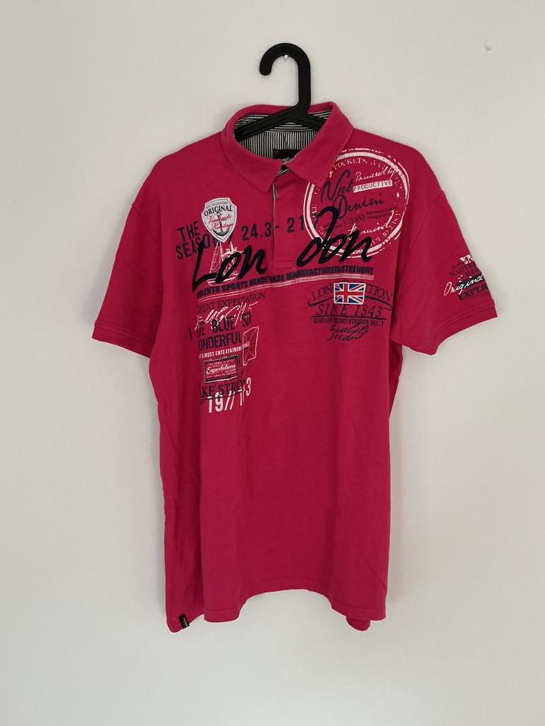 Violento polo shirt 5XL / xxxxxl, Kleding | Heren, Grote Maten, Ophalen of Verzenden, Zo goed als nieuw, Roze, Shirt