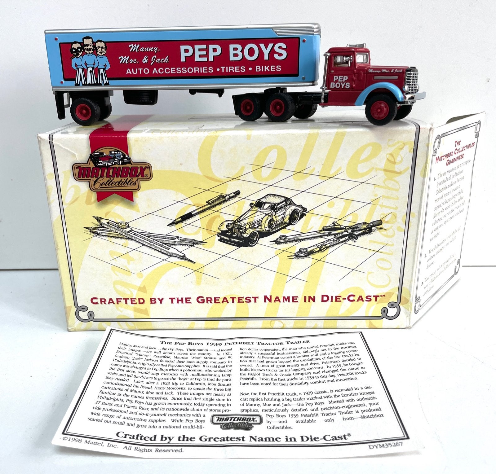 Matchbox Collectibles 1939 Peterbilt Trekker Trailer, Hobby en Vrije tijd, Modelauto's | Overige schalen, Ophalen of Verzenden