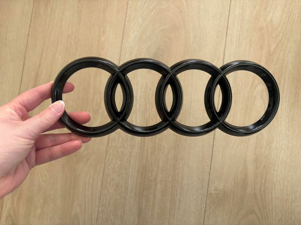 Los Audi logo zwart embleem auto front, Ophalen of Verzenden, Nieuw
