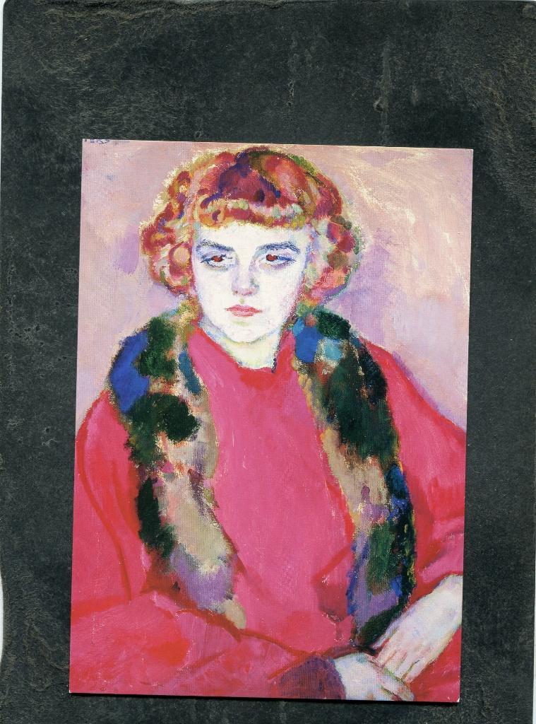 Ansicht Jan Sluijters - Fauvistisch damesportret in rose, Verzenden, 1980 tot heden, Ongelopen