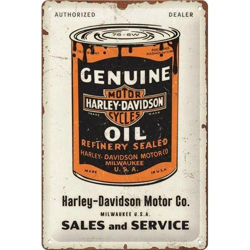 Harley Davidson Genuine Oil relief reclamebord van metaal, Info@deconoord.nl, Nieuw, Ophalen of Verzenden, Foto of Kaart